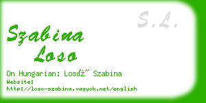 szabina loso business card